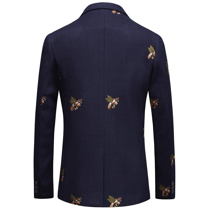 Men's Casual Blazer With Embroidery