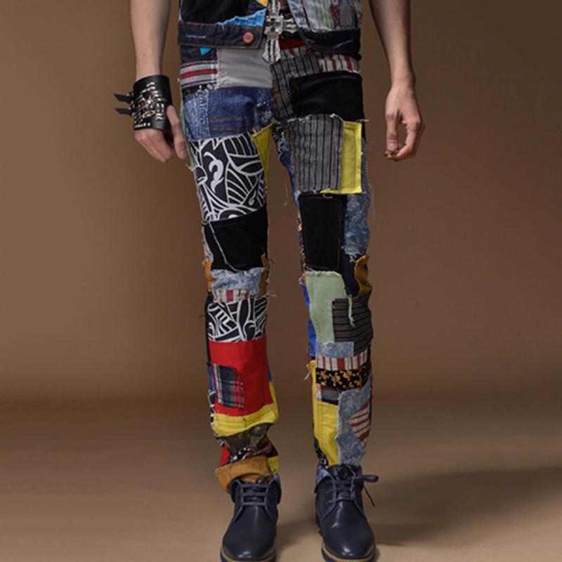 Men's Straight Multicolor Jeans