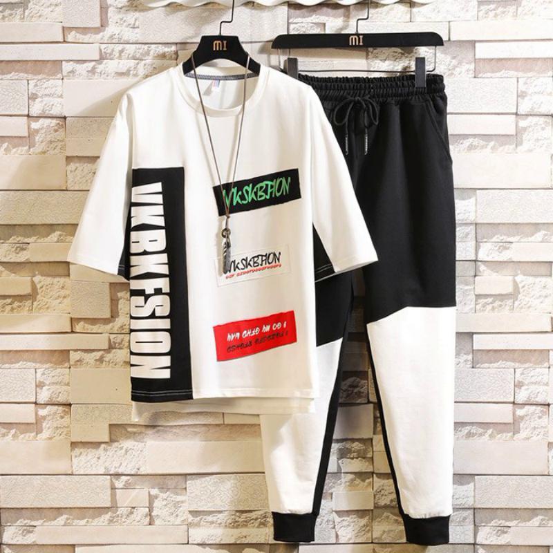 Men's Summer Casual Tracksuit With Print
