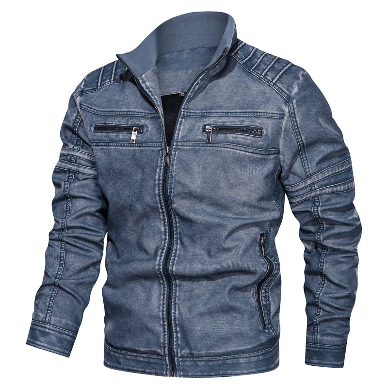 Men's Autumn/Winter Leather Jacket | Plus Size