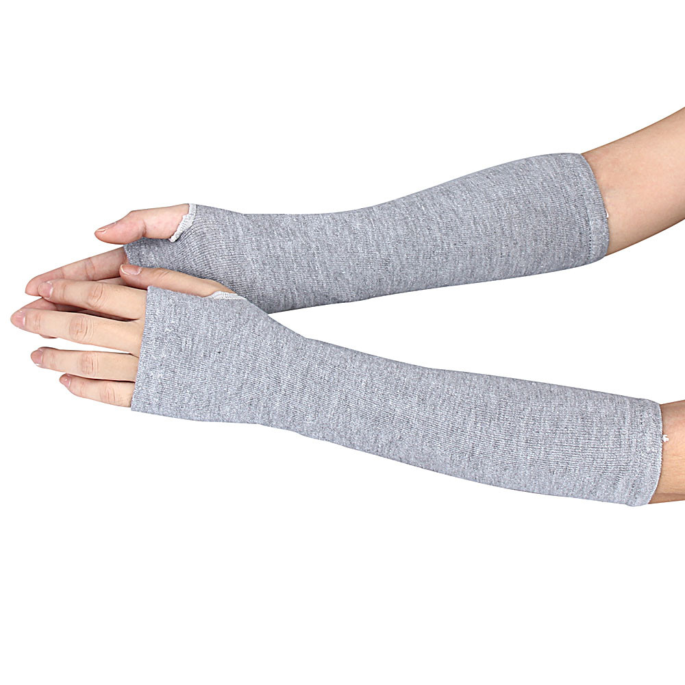 Women's Winter Knitted Fingerless Long Gloves