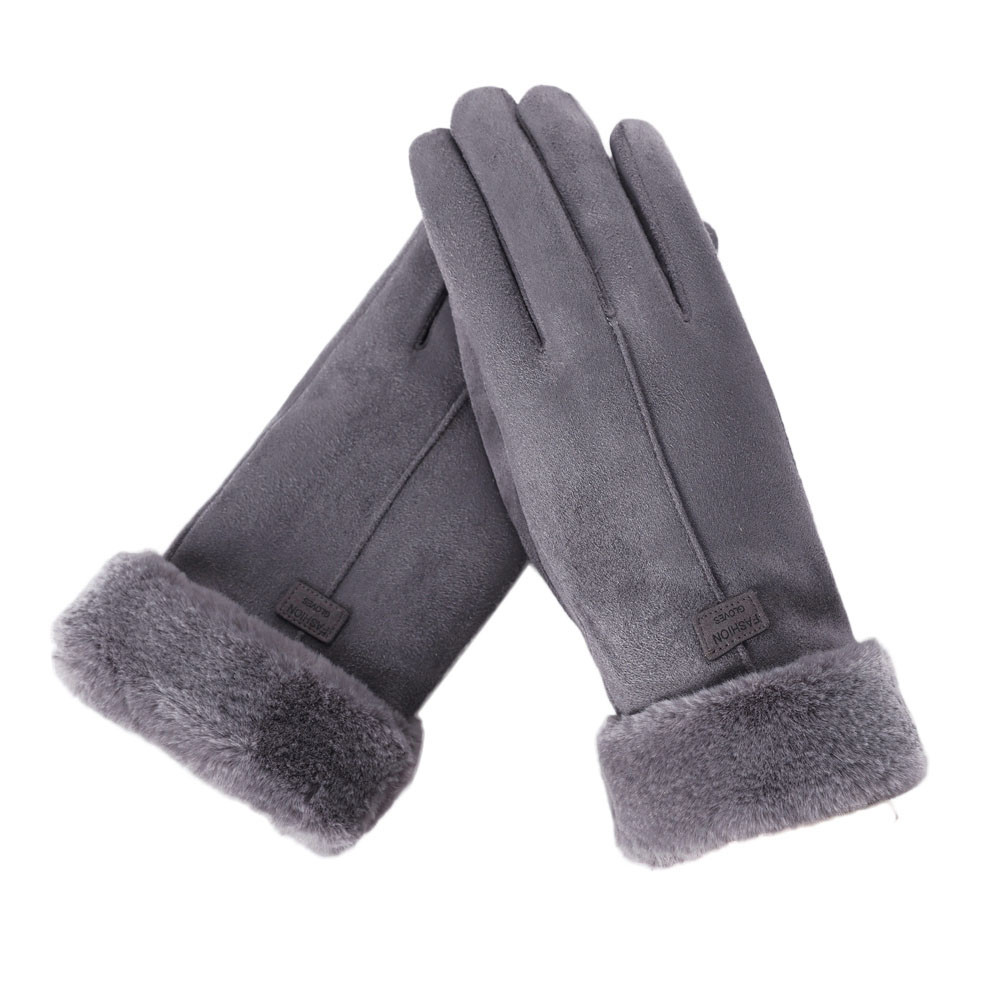 Women's Winter Casual Faux Suede Warm Gloves