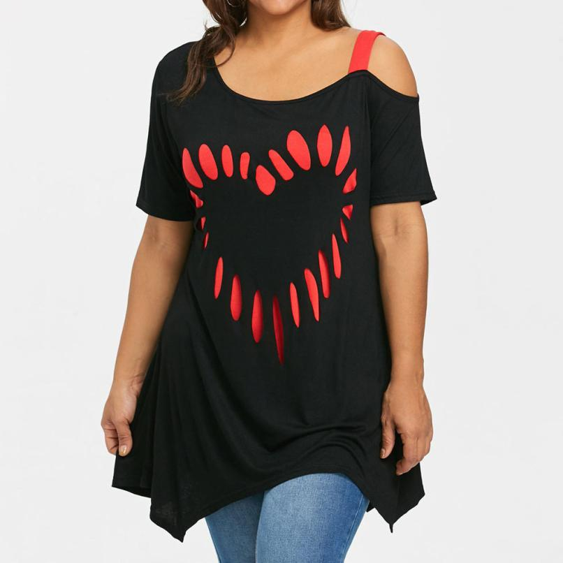 Women's Summer Casual O-Neck T-Shirt With Print | Plus Size