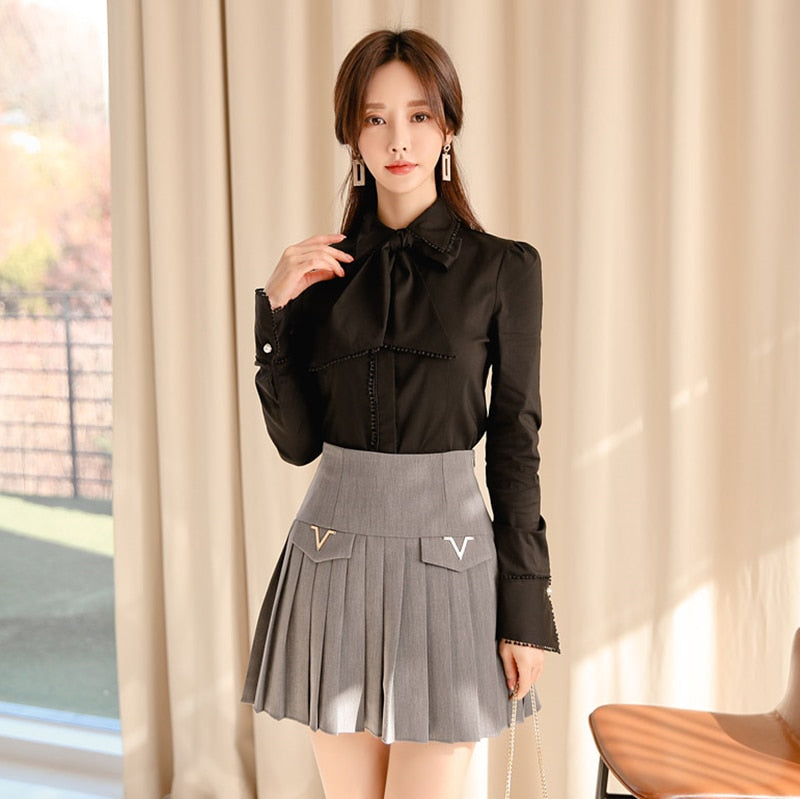Women's Spring/Summer Casual Polyester Two-Piece Mini Dress