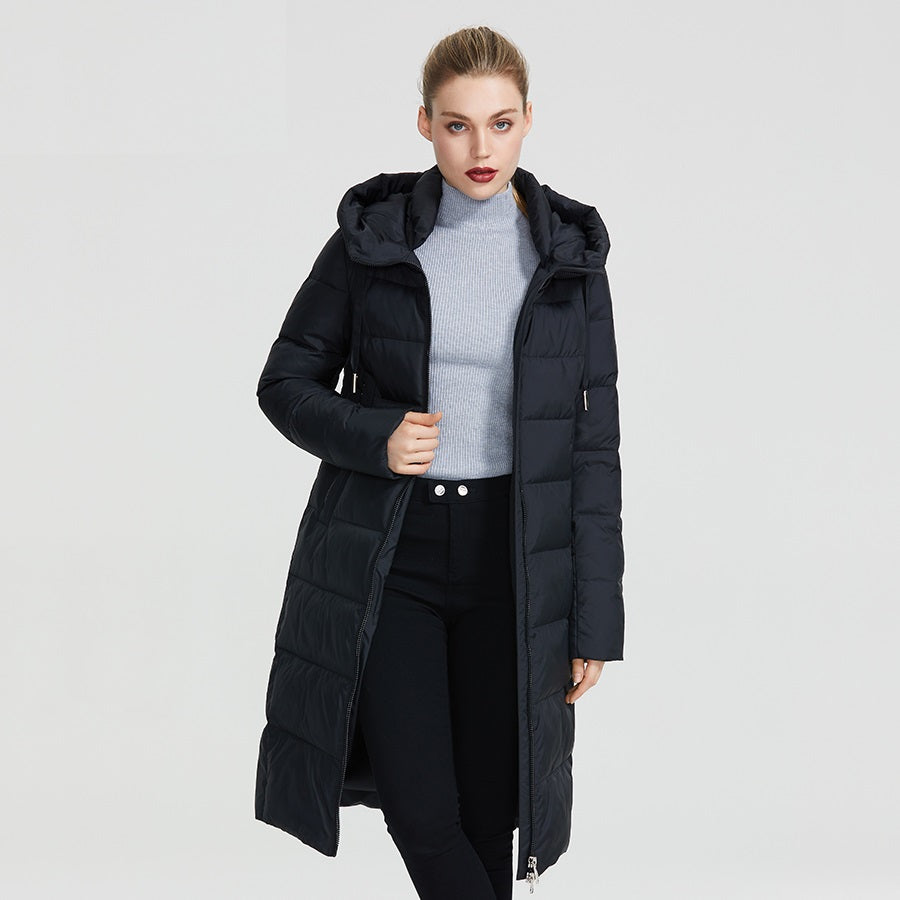 Women's Winter Warm Slim Parka With Zippers