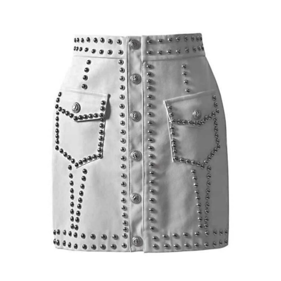 Women's Spring PU Leather High-Waist Mini Skirt