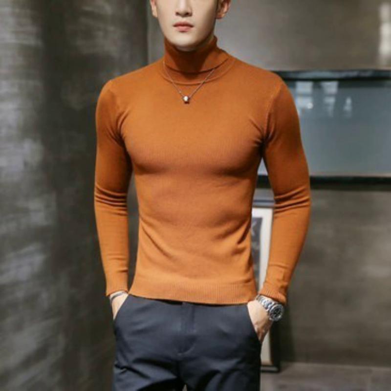 Men's Autumn Casual Knitted Turtleneck Sweater