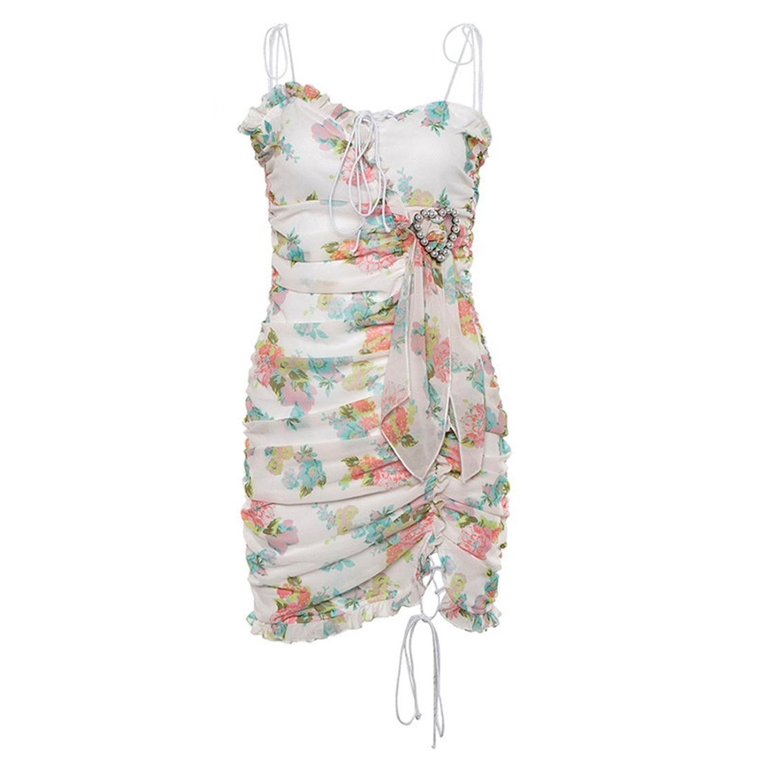 Women's Summer Casual Bodycon Floral Mini Dress