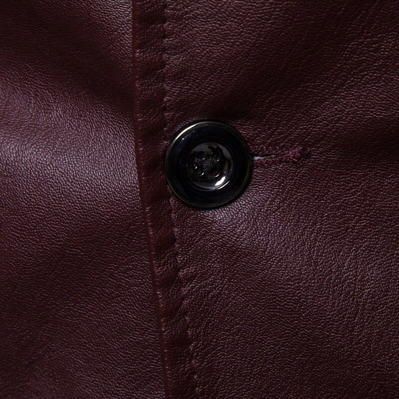 Men's Casual Lapel Leather Blazer