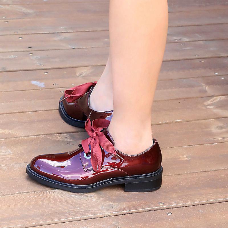 Women's Spring/Autumn Casual Patent Leather Oxfords