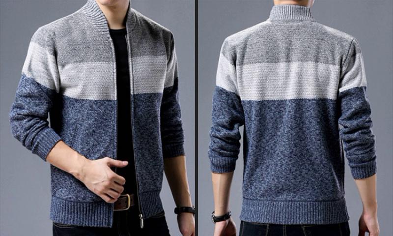 Men's Autumn/Winter Cashmere Sweater With Zipper