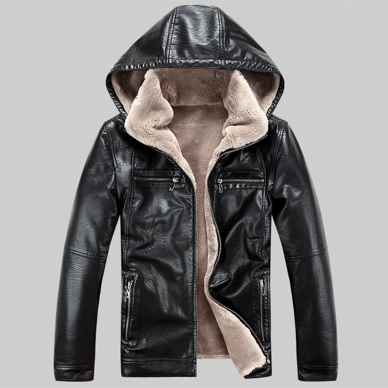 Men's Winter Windproof Leather Jacket