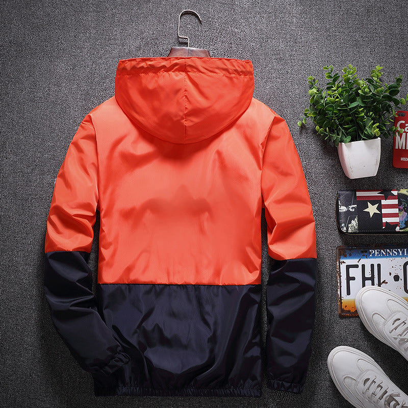 Men's Spring/Autumn Casual Hooded Jacket With Zipper