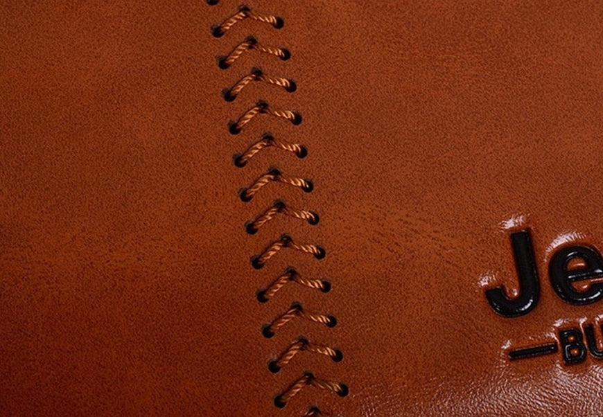 Men's Leather Clutch With Stitch