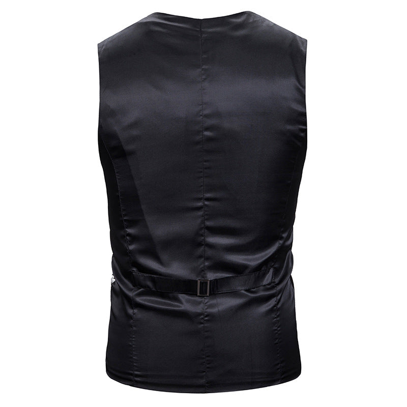 Men's Slim Single Breasted Vest With Print