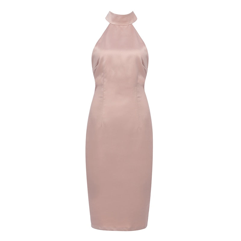 Women's Summer Midi Sheath Strapless Dress