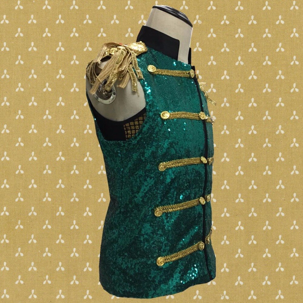 Men's Waistcoat With Epaulets And Sequins