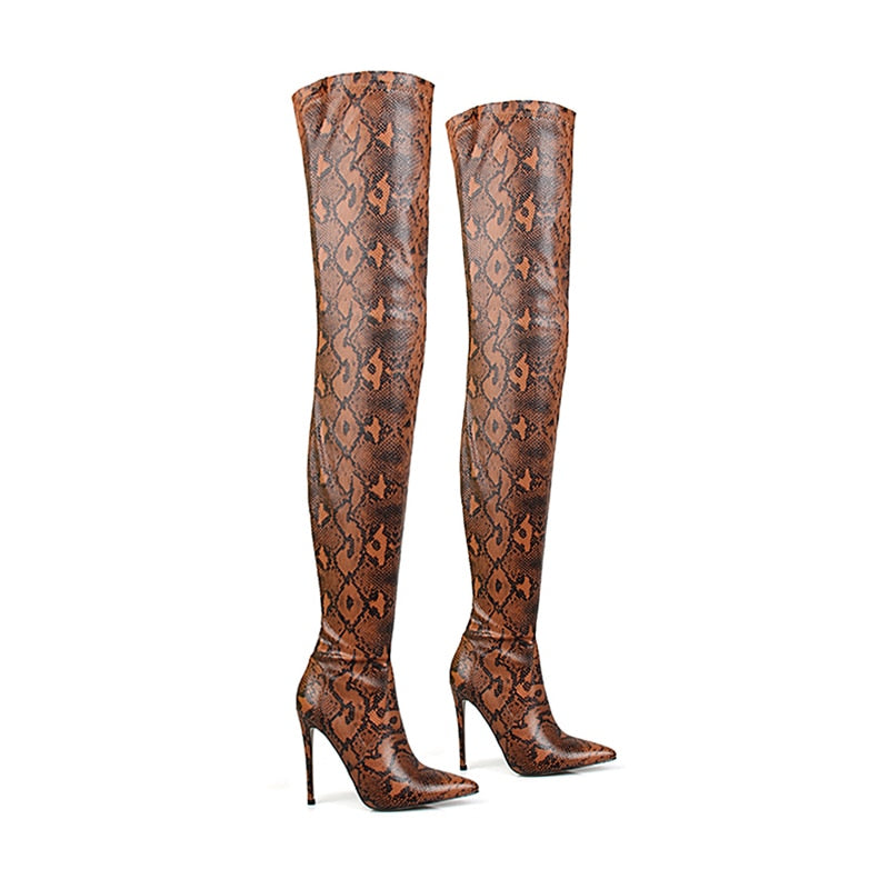 Women's High Boots With Thin Heels & Pointed Toe