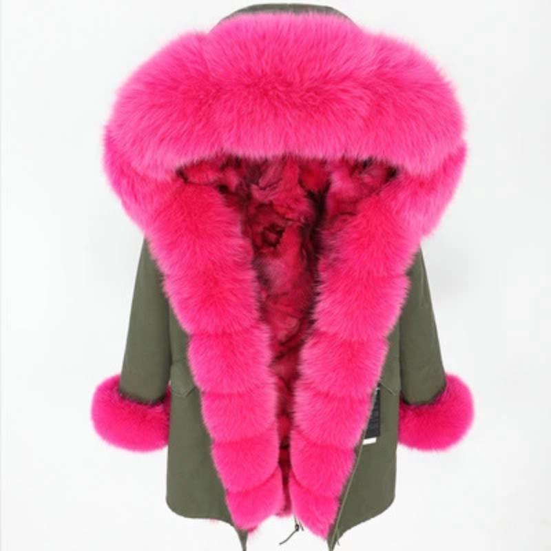 Women's Winter Casual Hooded Thick Parka With Fox Fur