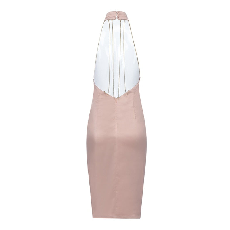Women's Summer Midi Sheath Strapless Dress