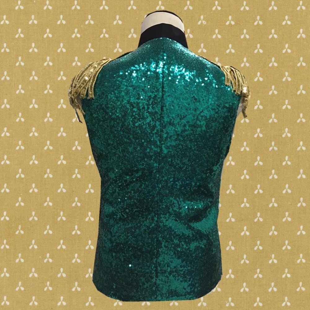 Men's Waistcoat With Epaulets And Sequins