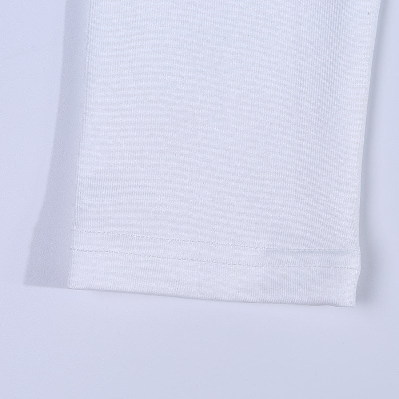 Women's Casual High Neck Printed Crop Top