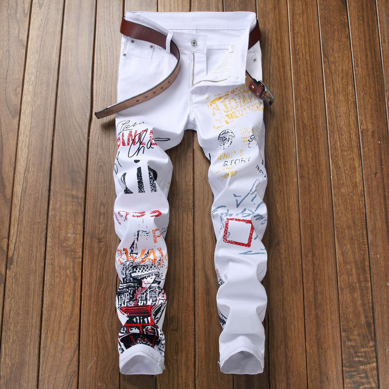 Men's Skinny Jeans With Print