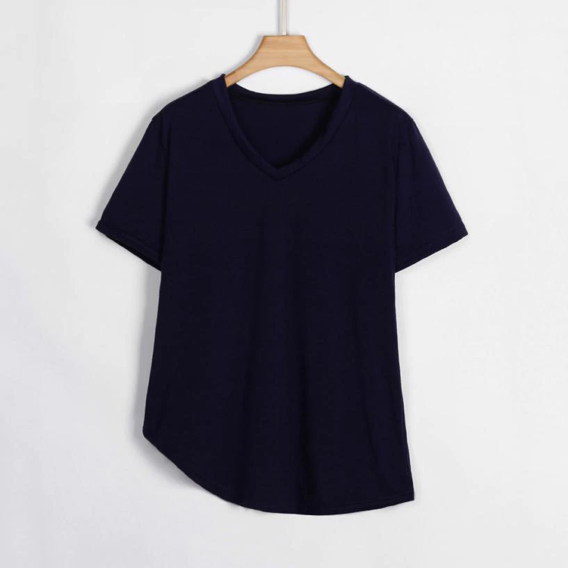 Women's Summer Casual Short-Sleeved V-Neck T-Shirt