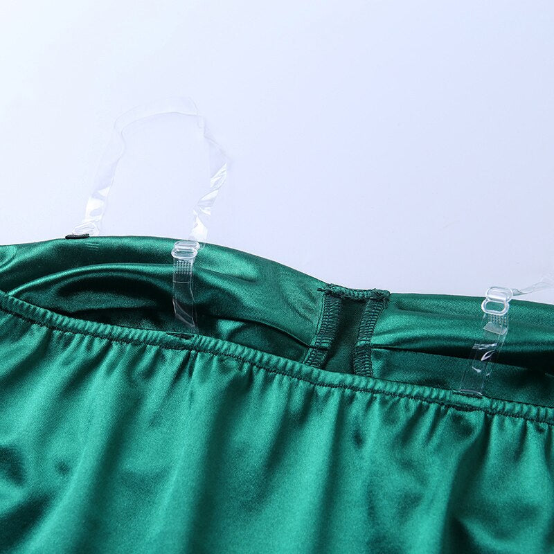 Women's Satin Sleeveless Ruched Mini Dress