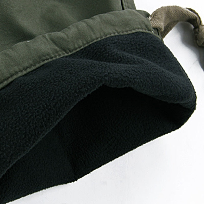 Men's Winter Thick Warm Fleece Cargo Pants | Plus Size