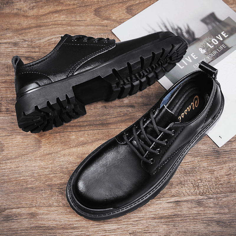 Men's Casual Genuine Leather Chunky Shoes