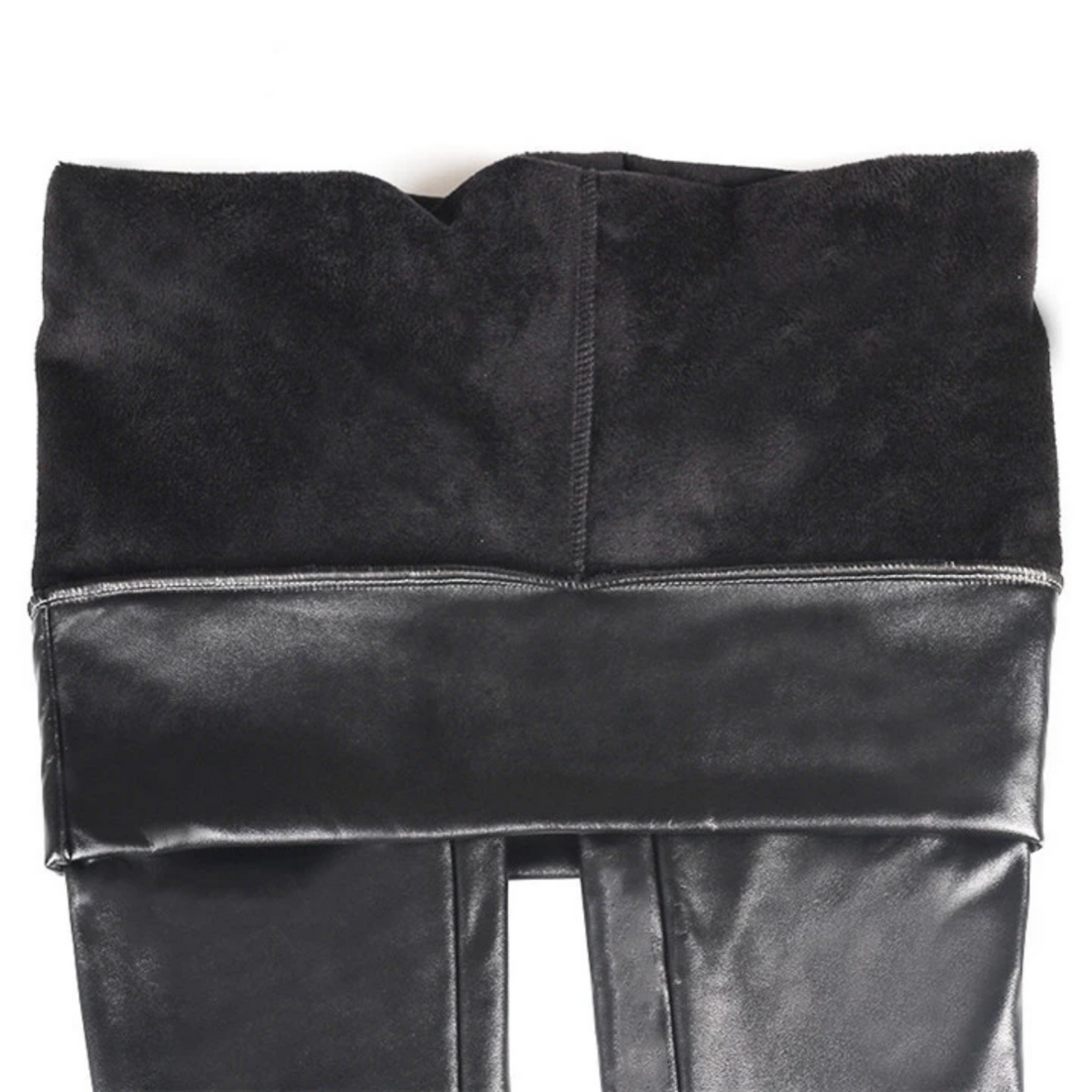 Women's Winter Casual High-Waist Faux Leather Warm Leggings