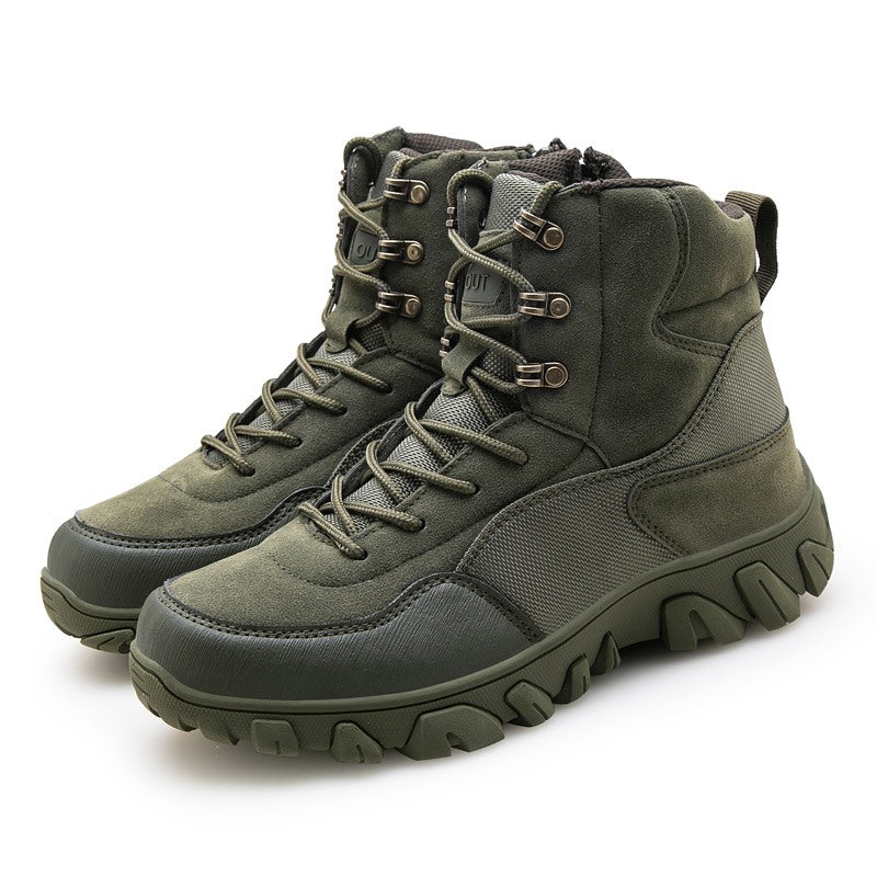 Men's Winter Tactical Military Combat Suede Leather Boots