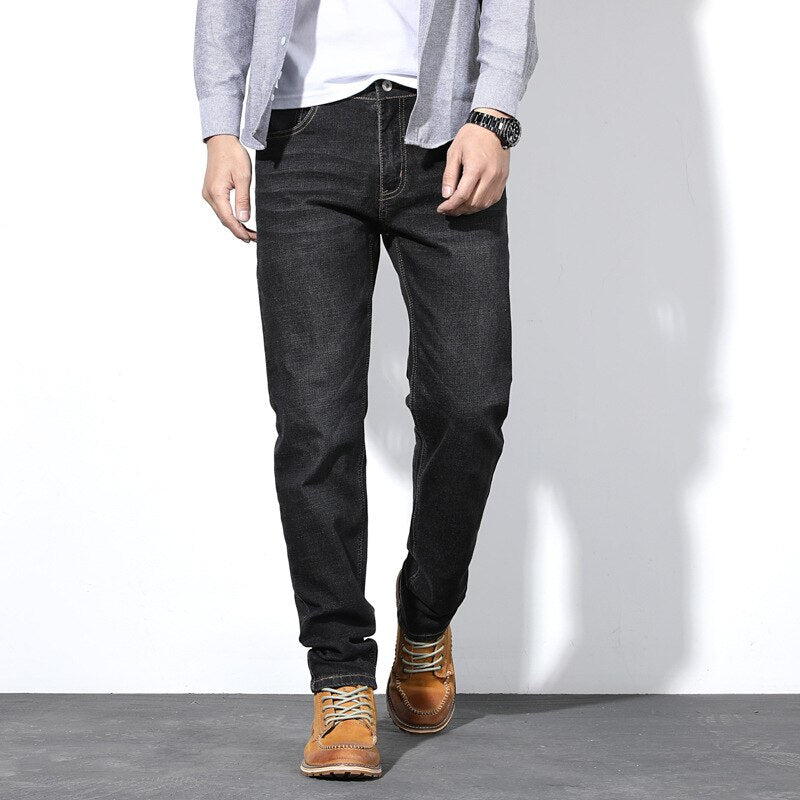 Men's Spring/Autumn Casual Loose Stretch Straight Jeans