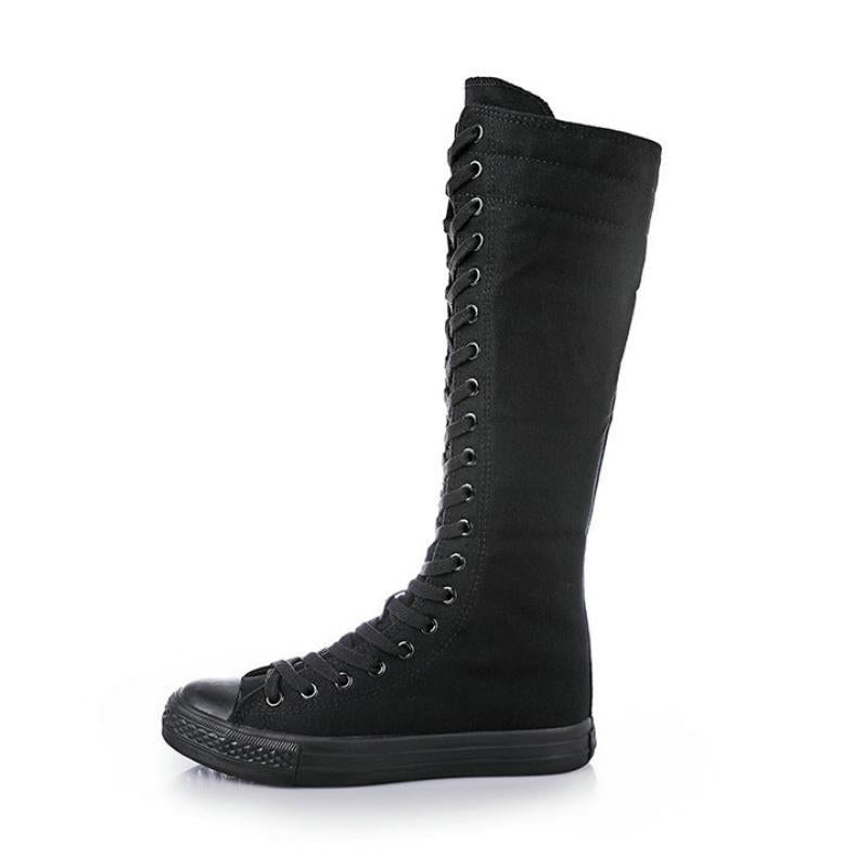 Women's Spring/Autumn Casual High Boots With Zipper | Plus Size