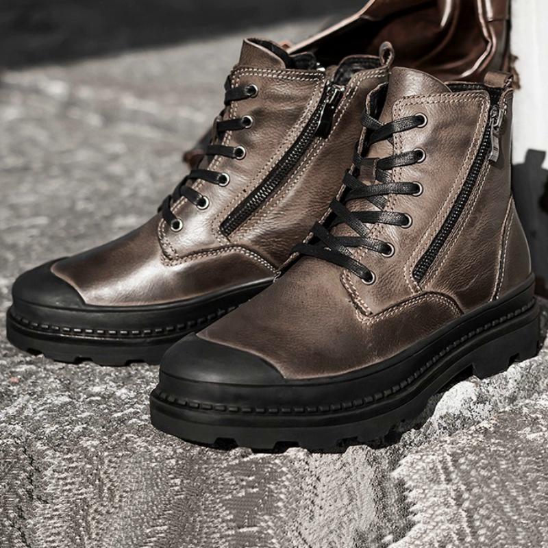 Men's Autumn/Winter Genuine Leather Warm Boots