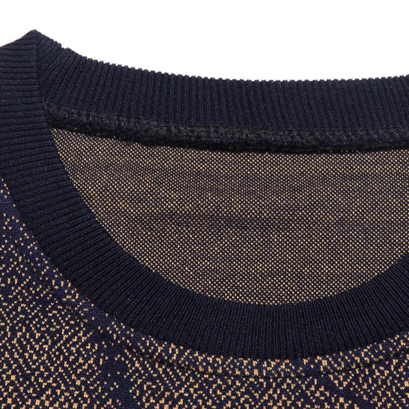 Men's Casual Sweater With Wheat Print