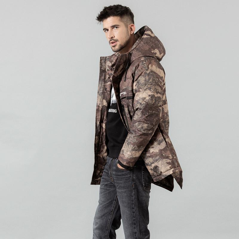 Men's Winter Warm Hooded Long Jacket