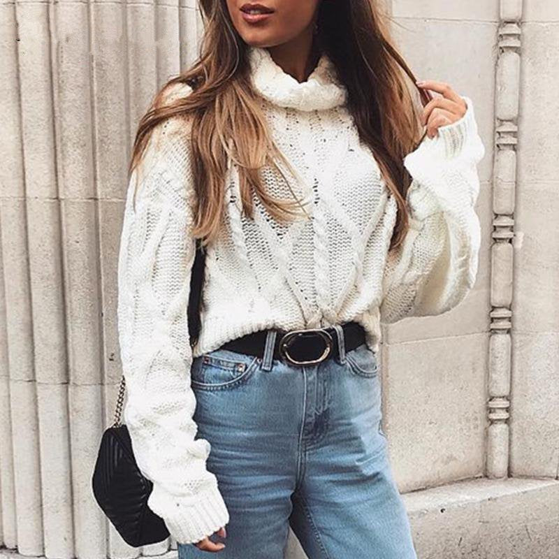 Women's Autumn/Winter Casual Knitted Long-Sleeved Sweater