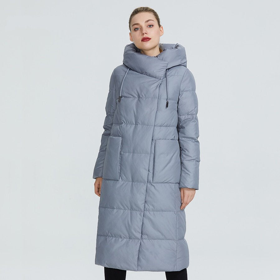 Women's Winter Windproof Hooded Thick Polyester Parka