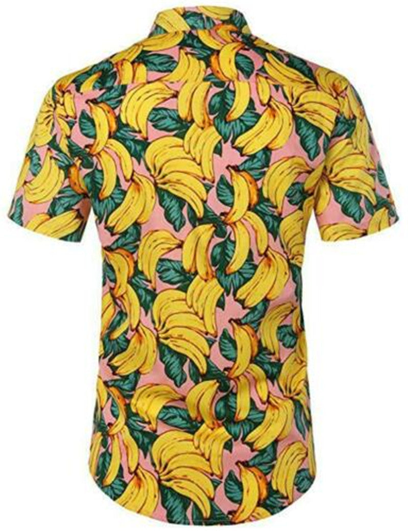 Men's Summer Short Sleeved Shirt With Print