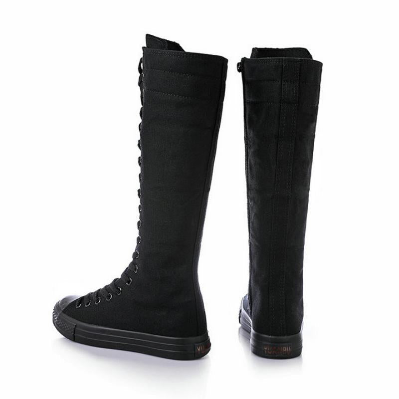 Women's Spring/Autumn Casual High Boots With Zipper | Plus Size