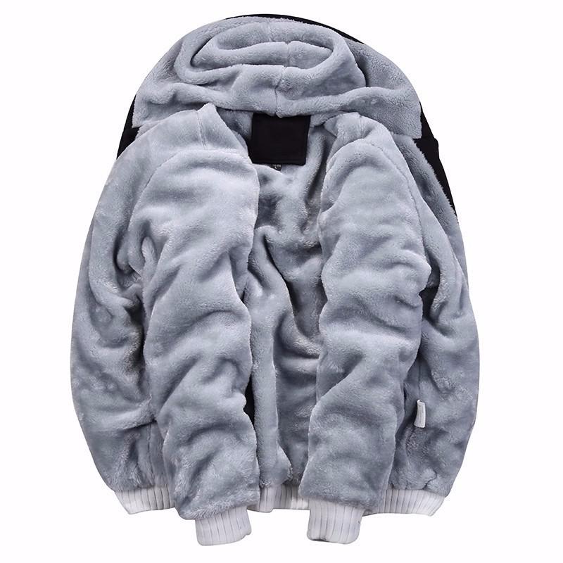 Men's Winter/Autumn Warm Fleece Hooded Bomber
