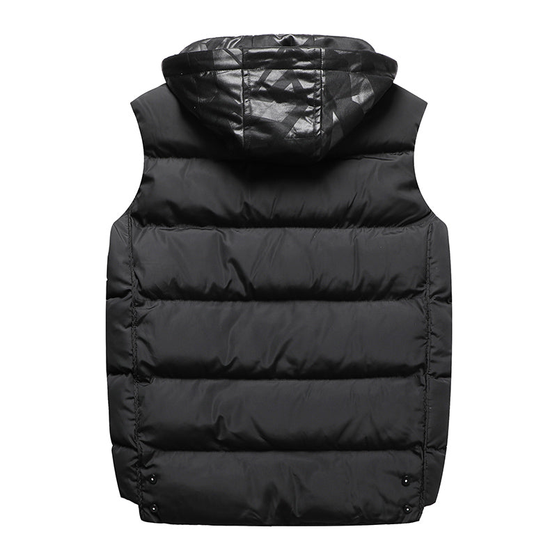 Men's Winter Windproof Hooded Vest