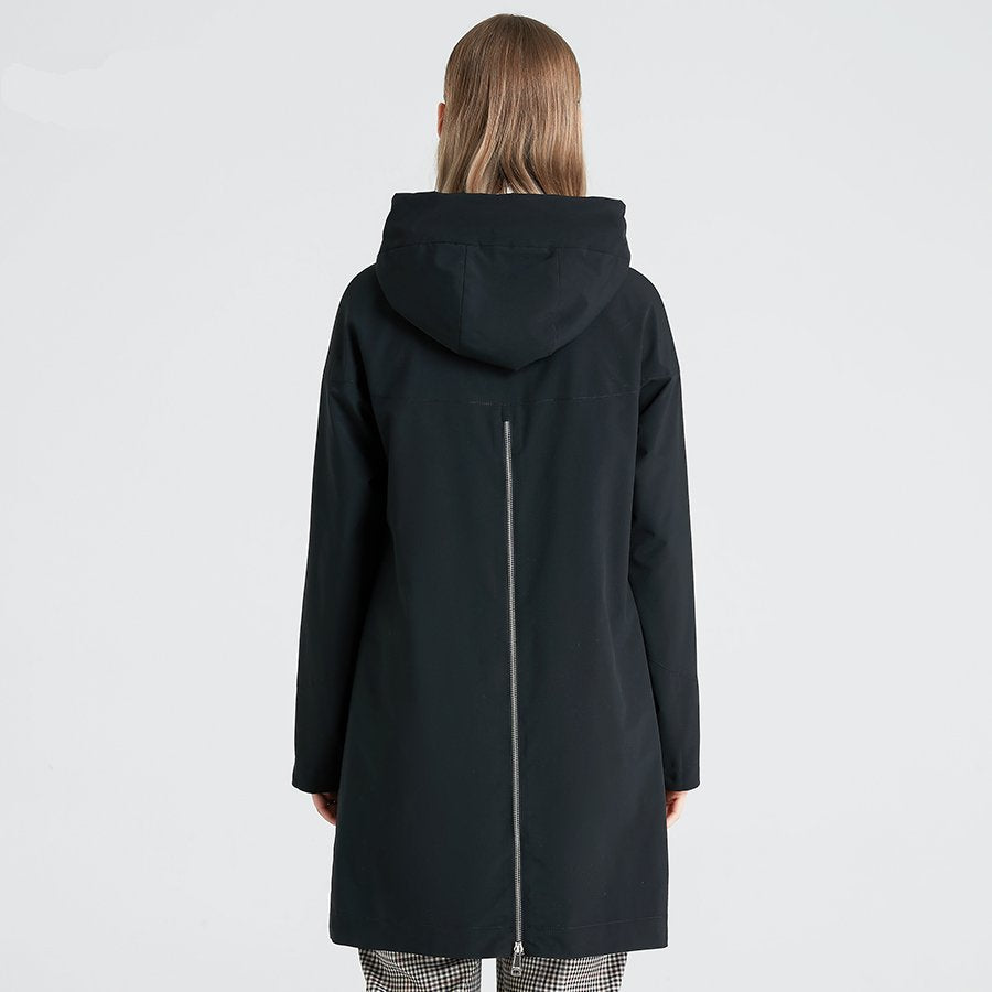 Women's Winter Casual Polyester Hooded Coat