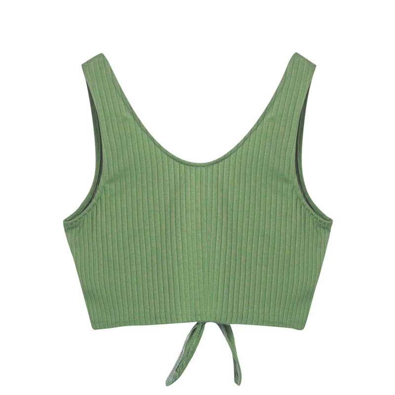 Women's Summer Casual Sleeveless V-Neck Crop Top