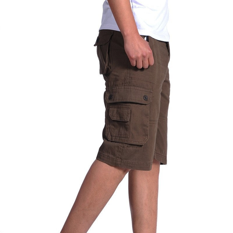Men's Summer Casual Loose Cotton Mid-Waist Shorts