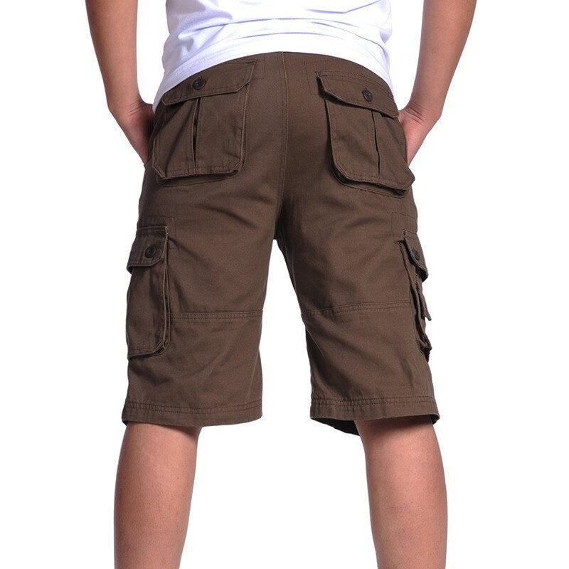 Men's Summer Casual Loose Cotton Mid-Waist Shorts