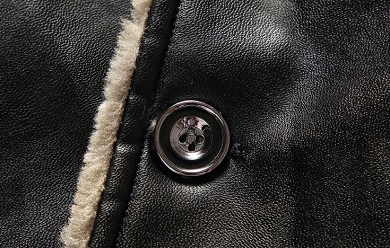 Men's Winter Leather Long Jacket | Plus Size