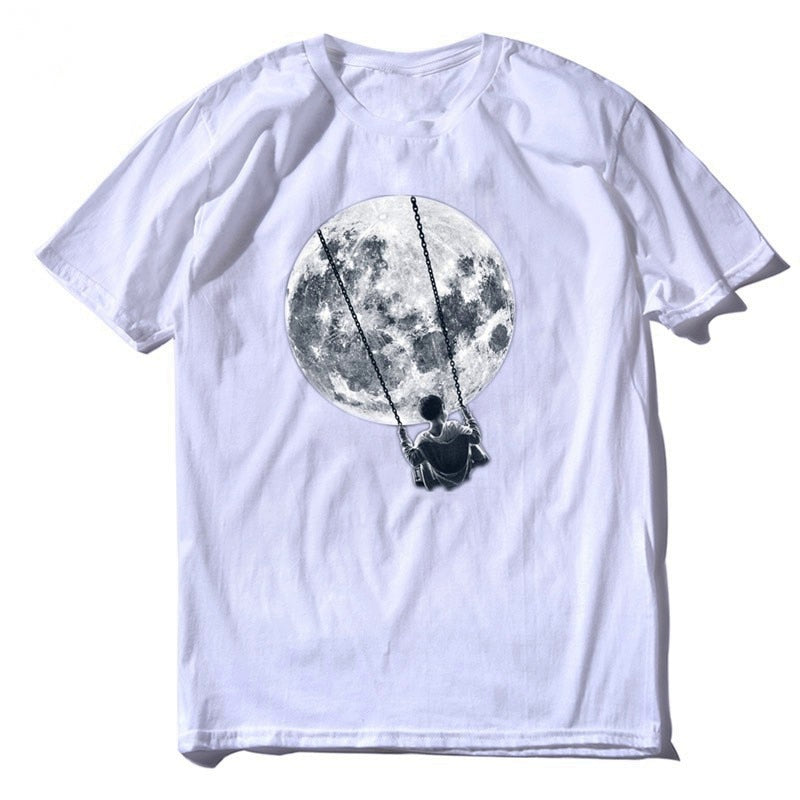 Men's Summer Casual Cotton Loose T-Shirt With Print